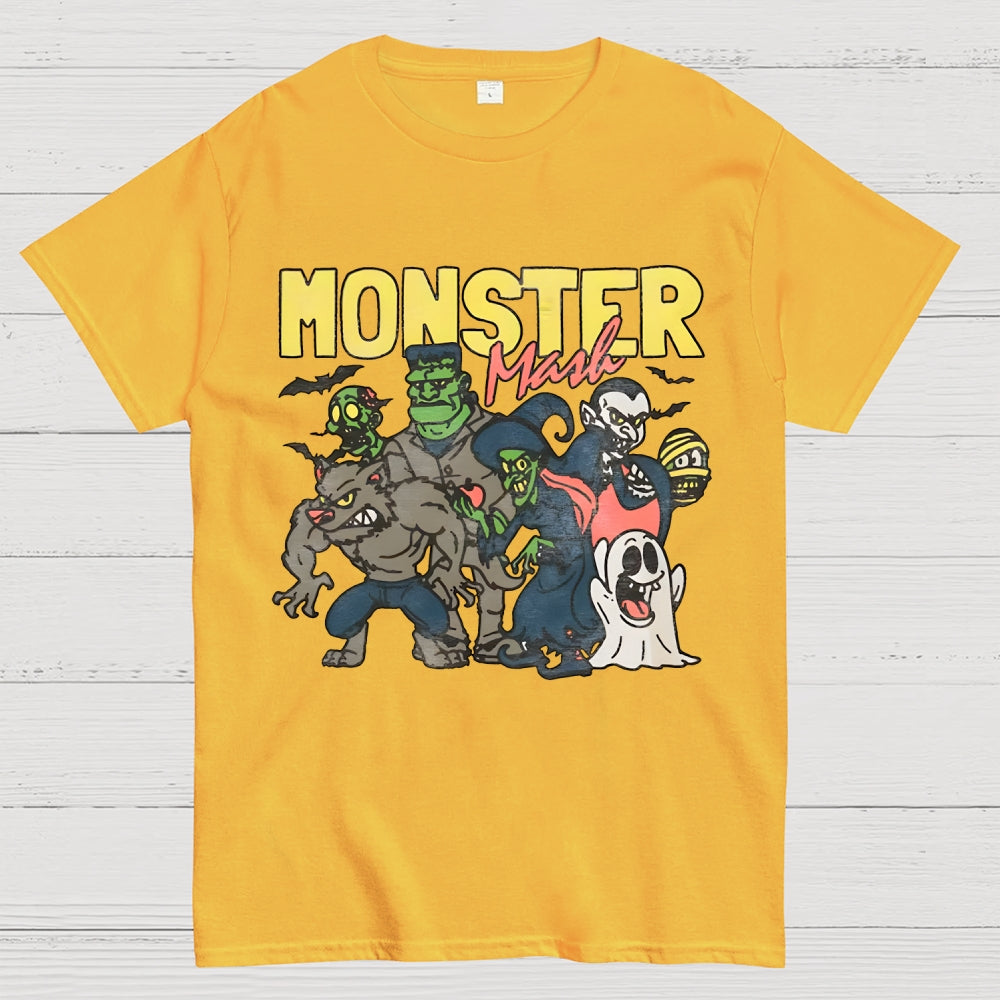 Monster Mashup - Retro Ghost Halloween  T-Shirt