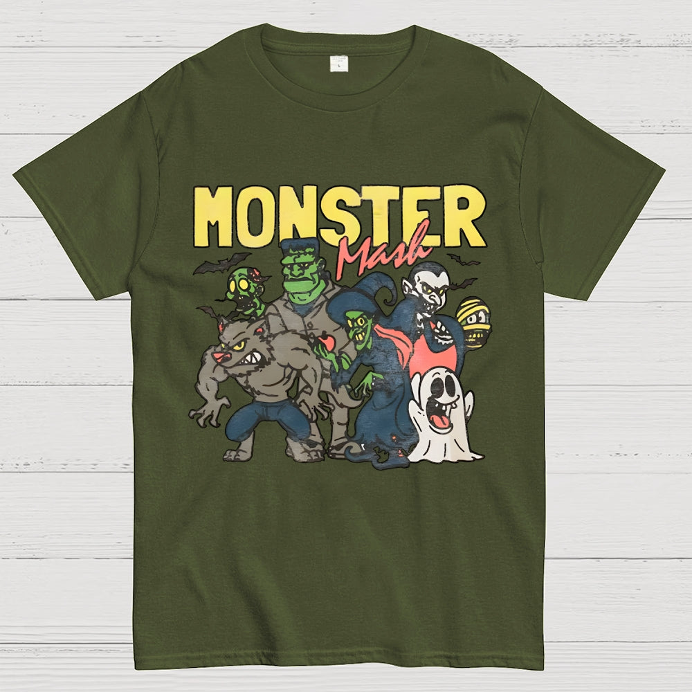 Monster Mashup - Retro Ghost Halloween  T-Shirt