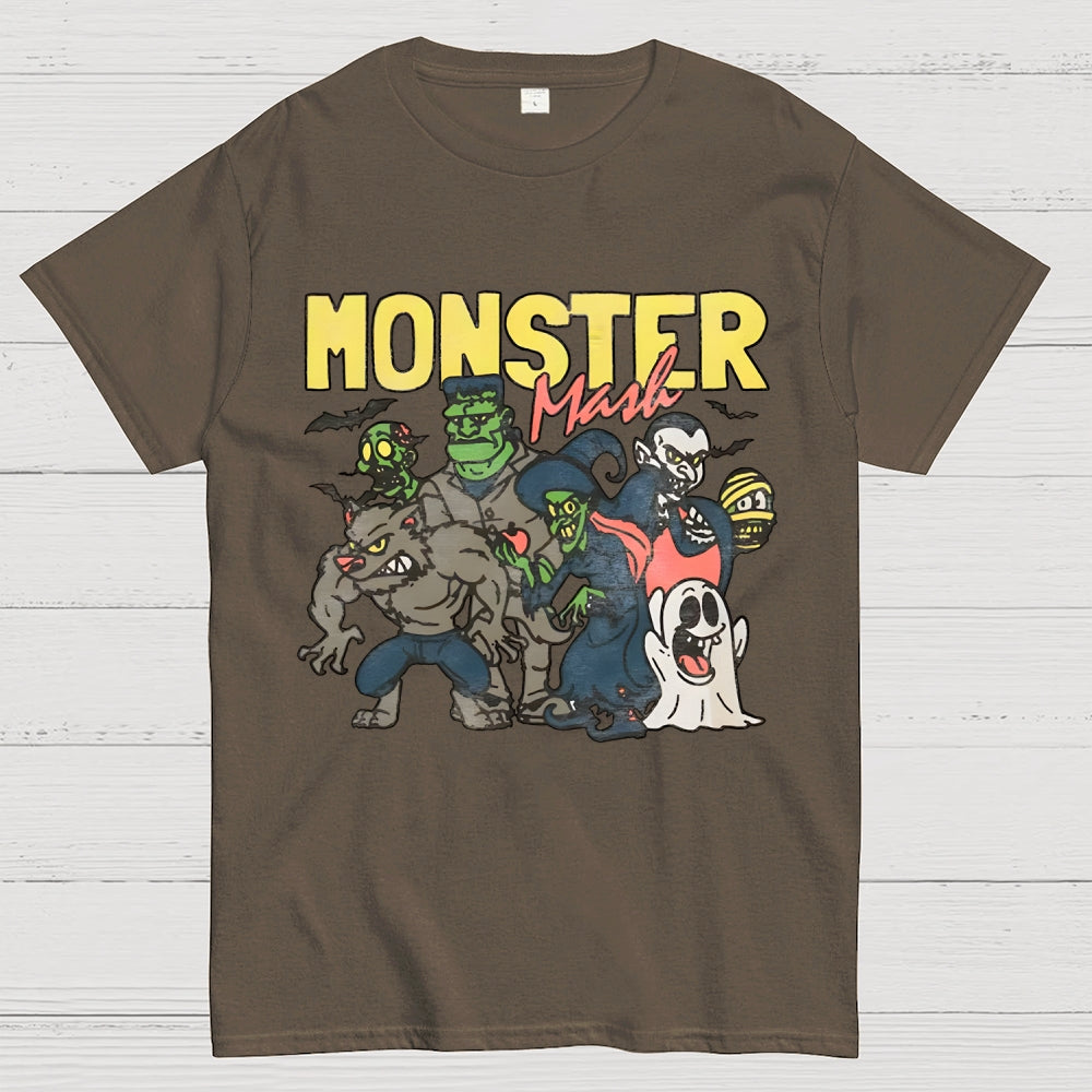 Monster Mashup - Retro Ghost Halloween  T-Shirt