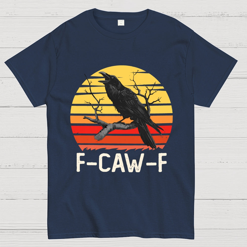 Retro Sunset F-Caw-F Black Bird Black Crow Unisex  T-Shirt
