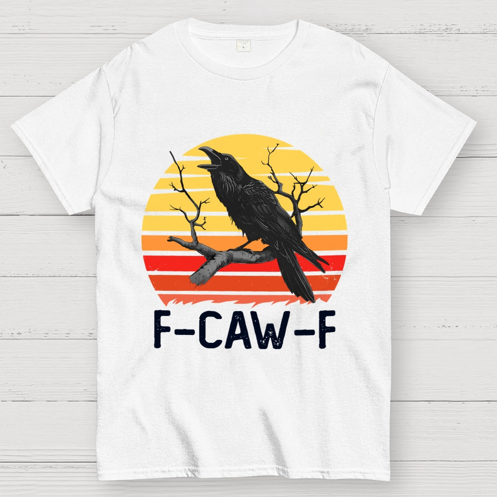 Retro Sunset F-Caw-F Black Bird Black Crow Unisex  T-Shirt