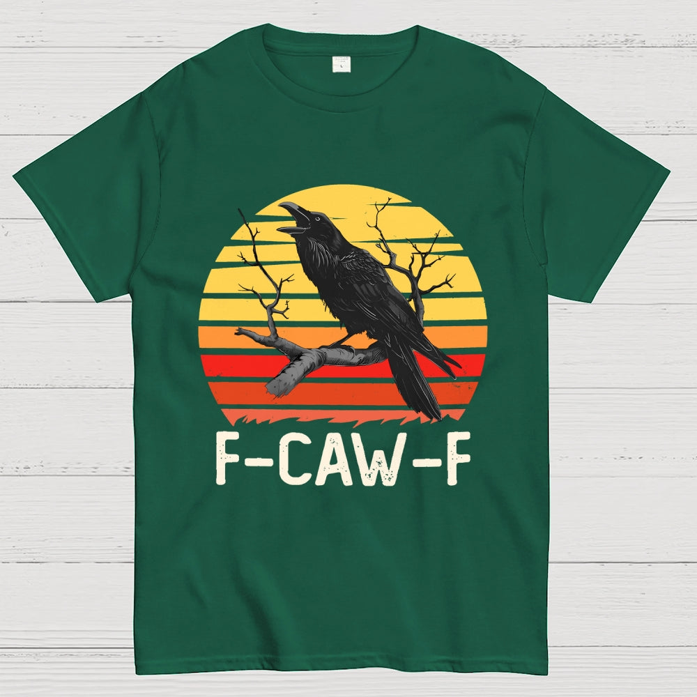 Retro Sunset F-Caw-F Black Bird Black Crow Unisex  T-Shirt