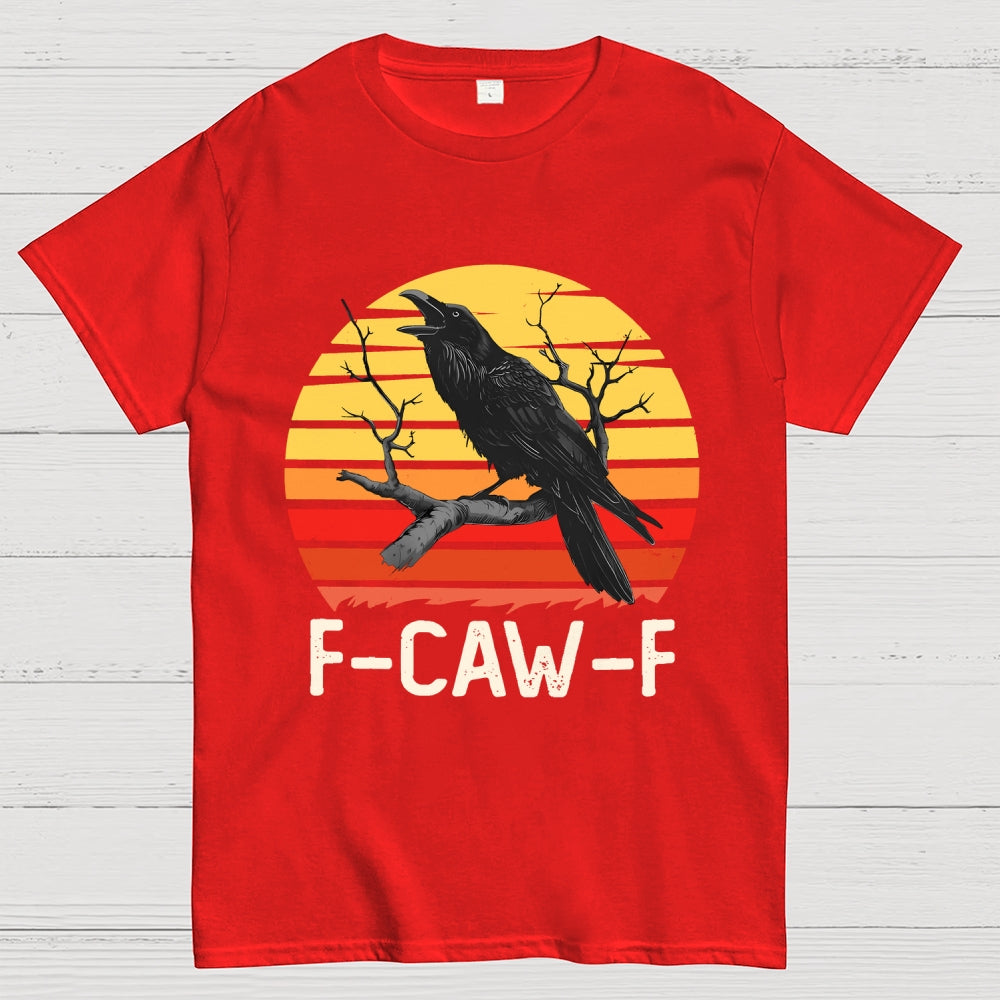 Retro Sunset F-Caw-F Black Bird Black Crow Unisex  T-Shirt