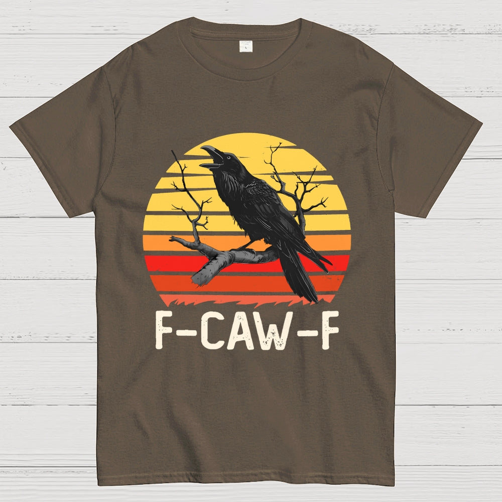 Retro Sunset F-Caw-F Black Bird Black Crow Unisex  T-Shirt