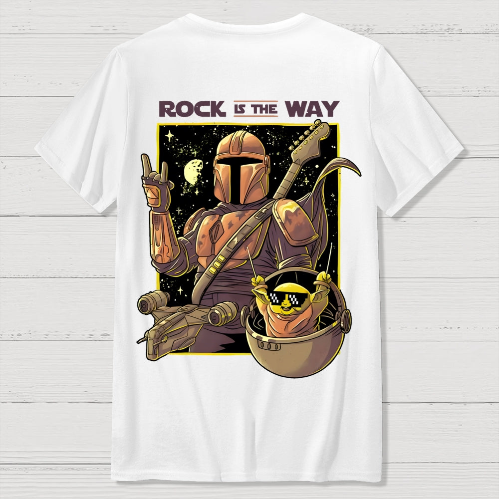 Rock Is The Way Front And Back Printing  T-Shirt