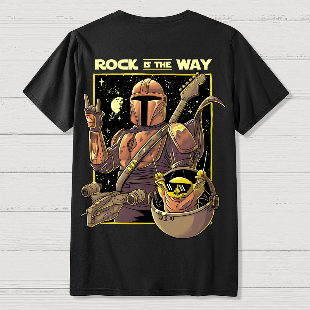 Rock Is The Way Front And Back Printing  T-Shirt
