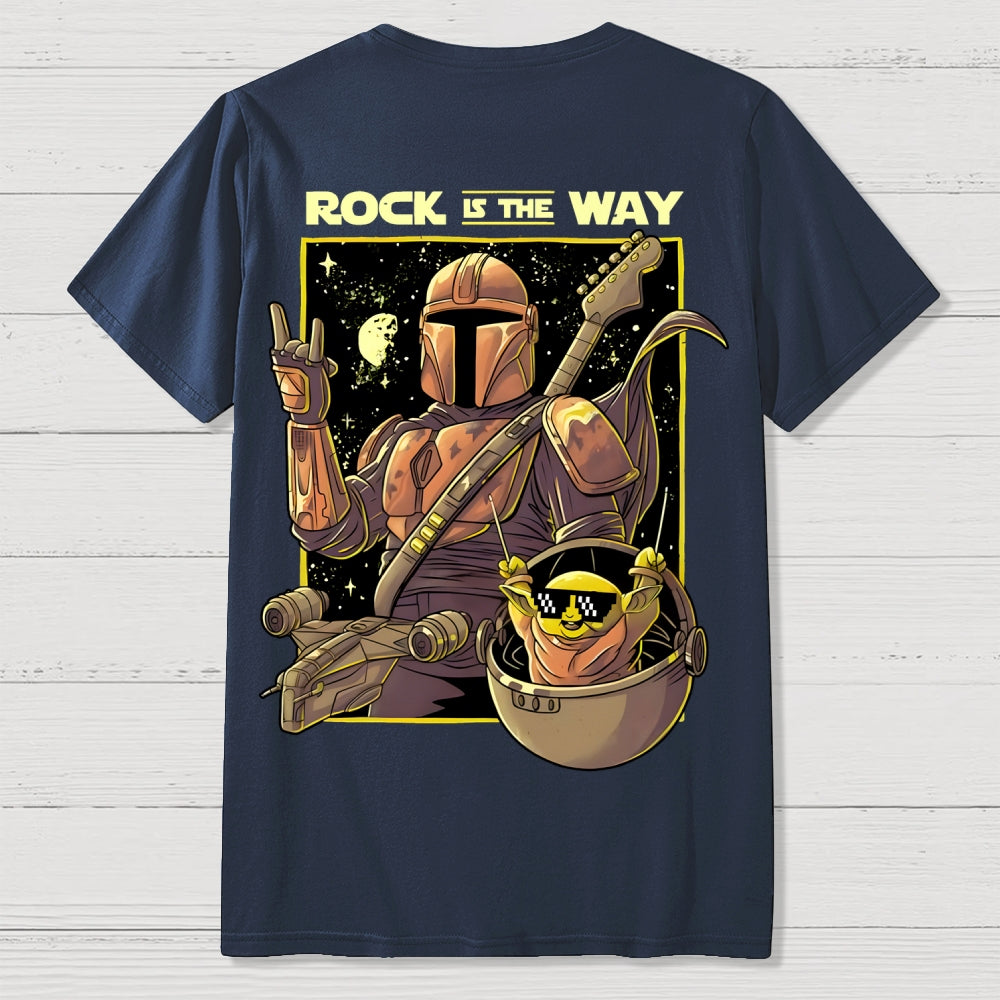 Rock Is The Way Front And Back Printing  T-Shirt