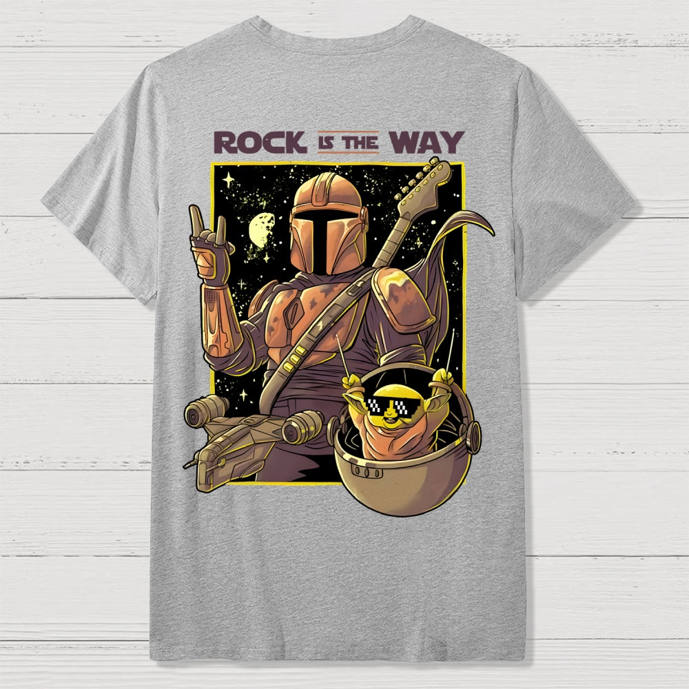 Rock Is The Way Front And Back Printing  T-Shirt