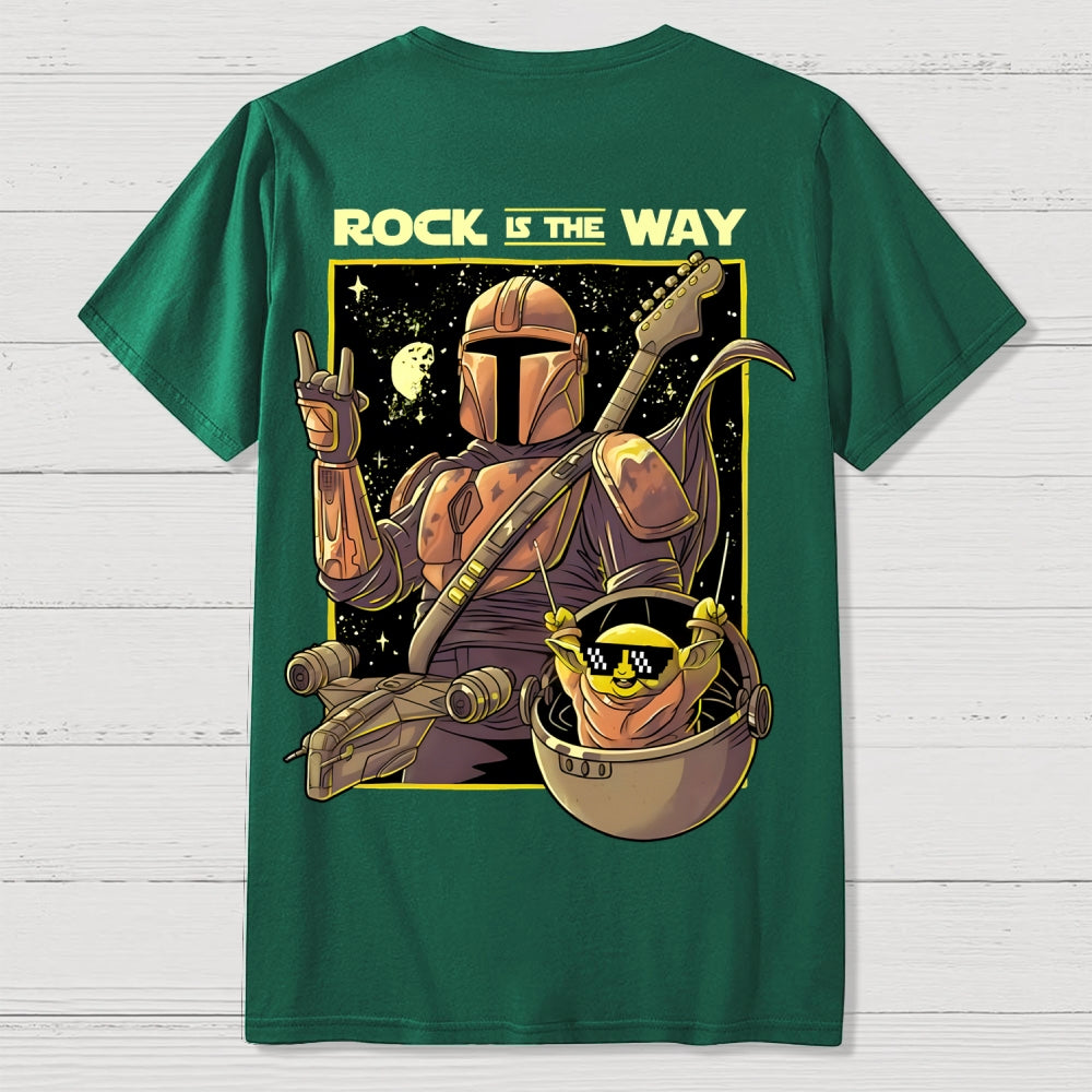Rock Is The Way Front And Back Printing  T-Shirt