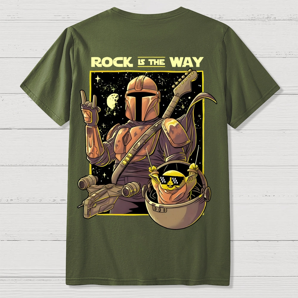 Rock Is The Way Front And Back Printing  T-Shirt