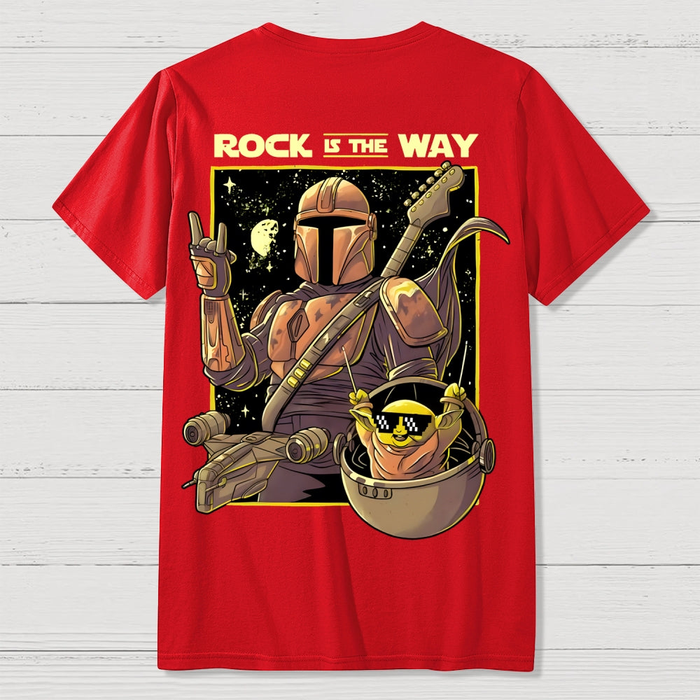 Rock Is The Way Front And Back Printing  T-Shirt
