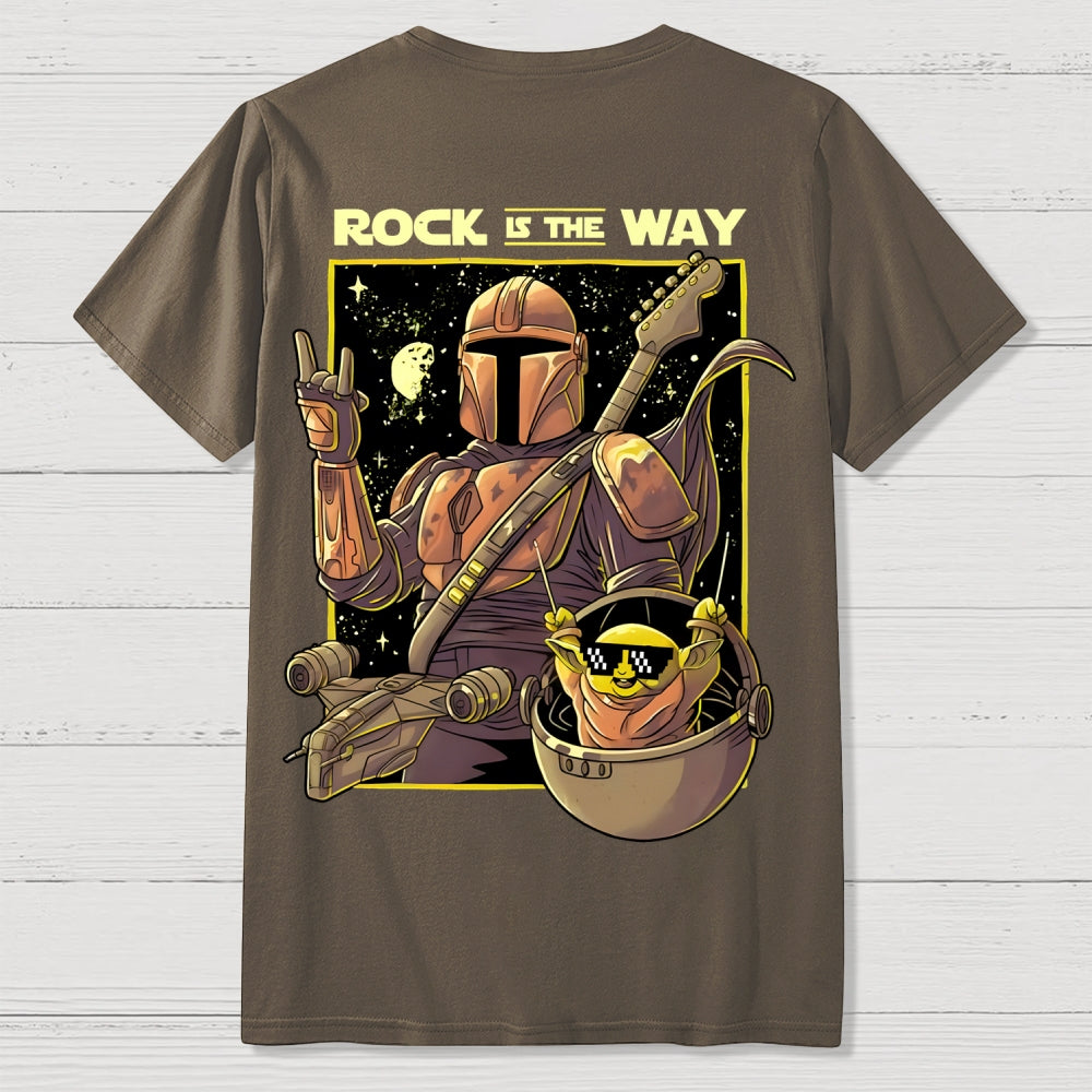 Rock Is The Way Front And Back Printing  T-Shirt