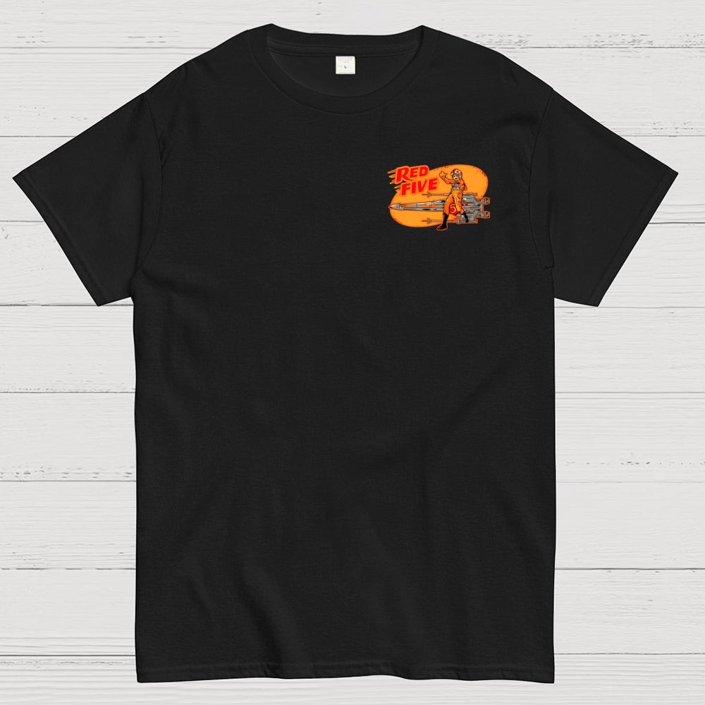 Red Five Standby Front And Back Printing  T-Shirt