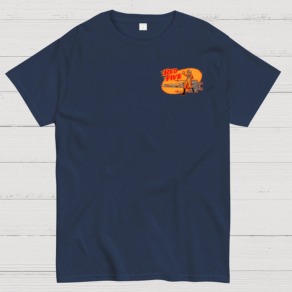 Red Five Standby Front And Back Printing  T-Shirt