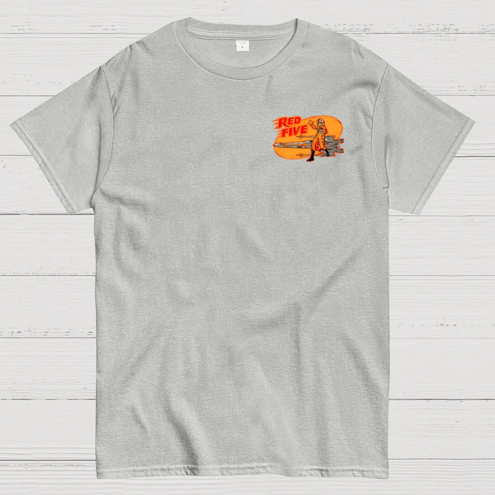 Red Five Standby Front And Back Printing  T-Shirt