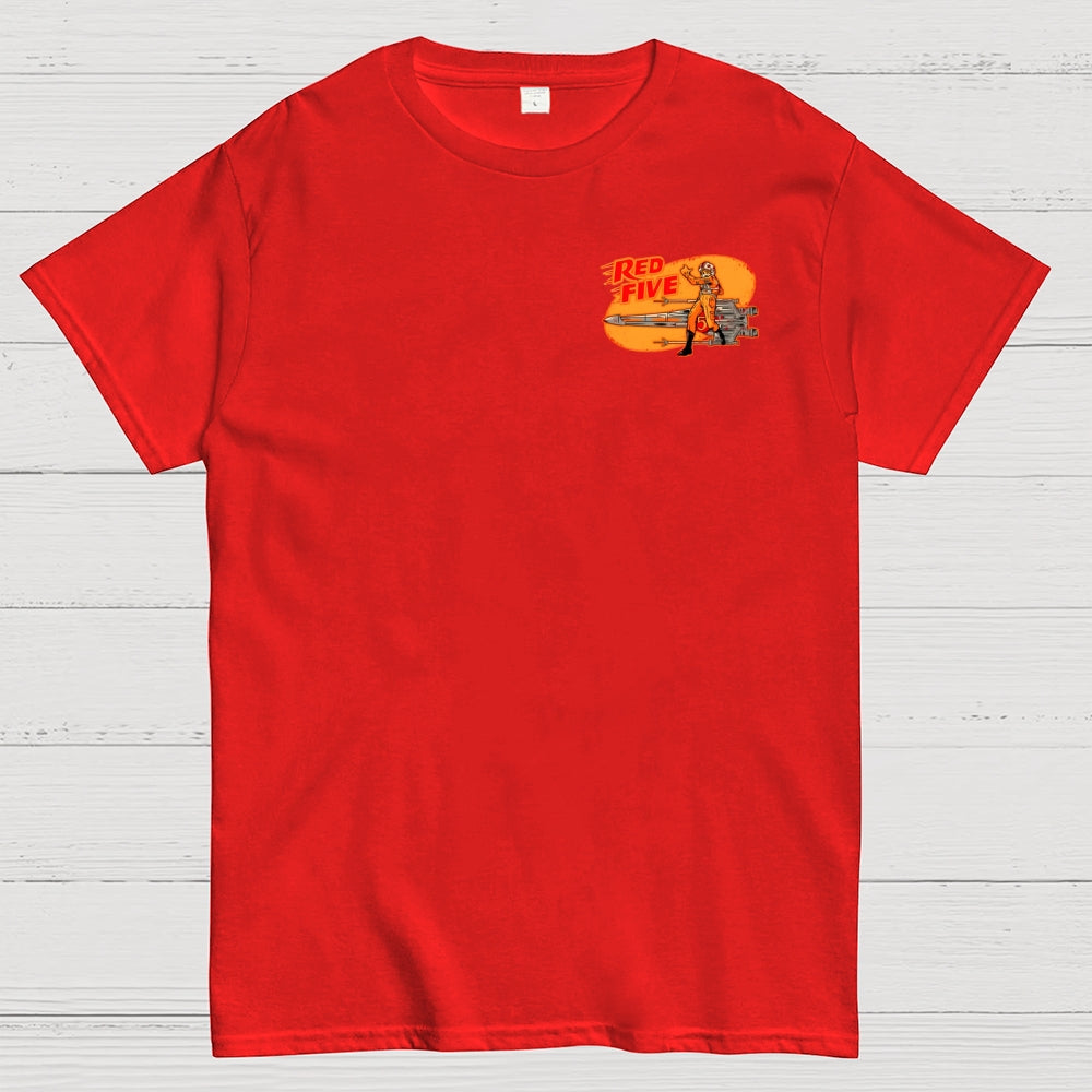 Red Five Standby Front And Back Printing  T-Shirt