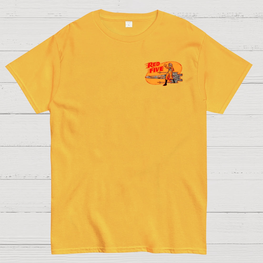 Red Five Standby Front And Back Printing  T-Shirt