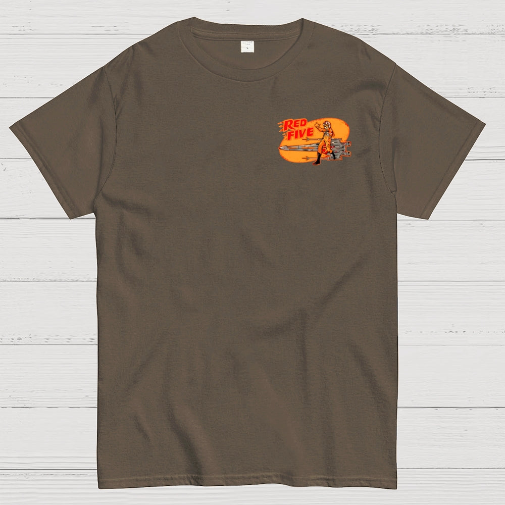 Red Five Standby Front And Back Printing  T-Shirt