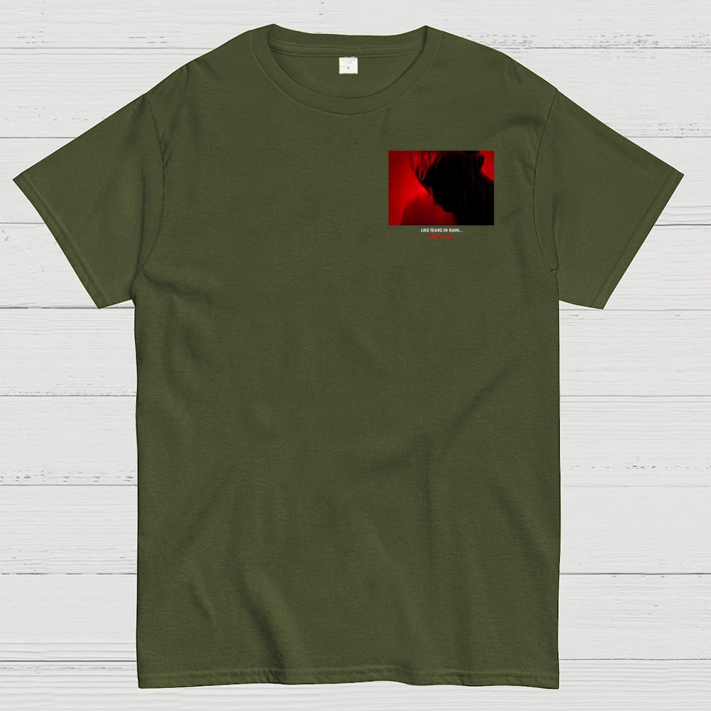 Tears in Rain-Tears in Red-Time to Die Front And Back Printing  T-Shirt