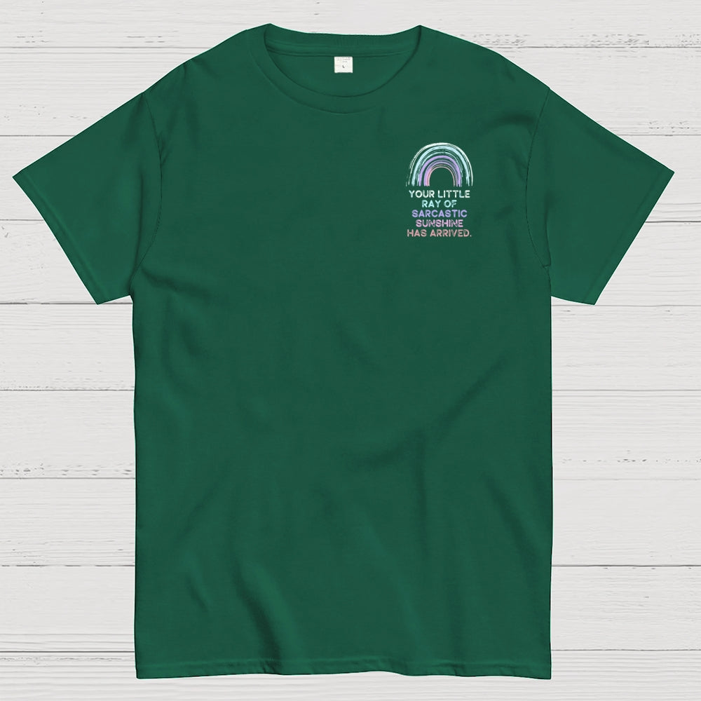 Your Little Ray of Sarcastic Sunshine Has Arrived Front And Back Printing  T-Shirt