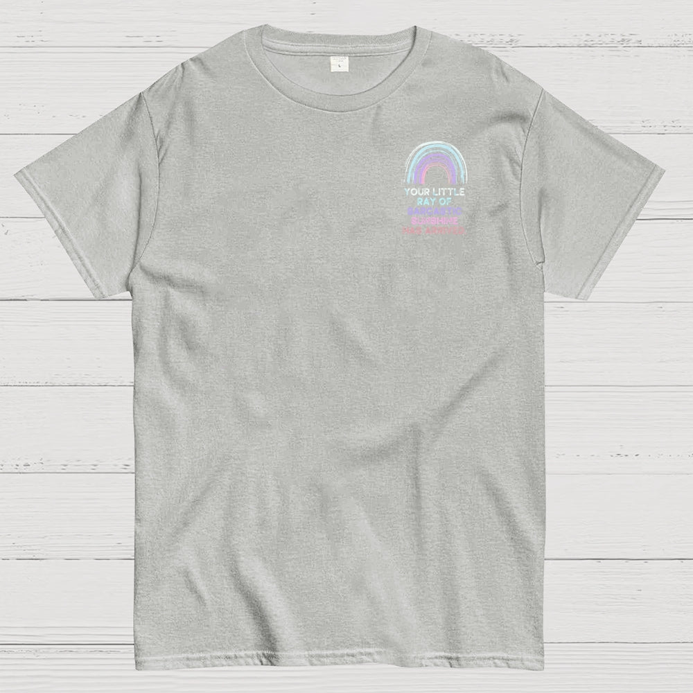 Your Little Ray of Sarcastic Sunshine Has Arrived Front And Back Printing  T-Shirt