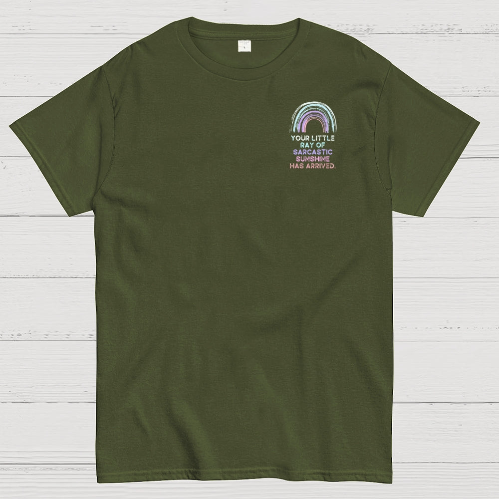Your Little Ray of Sarcastic Sunshine Has Arrived Front And Back Printing  T-Shirt