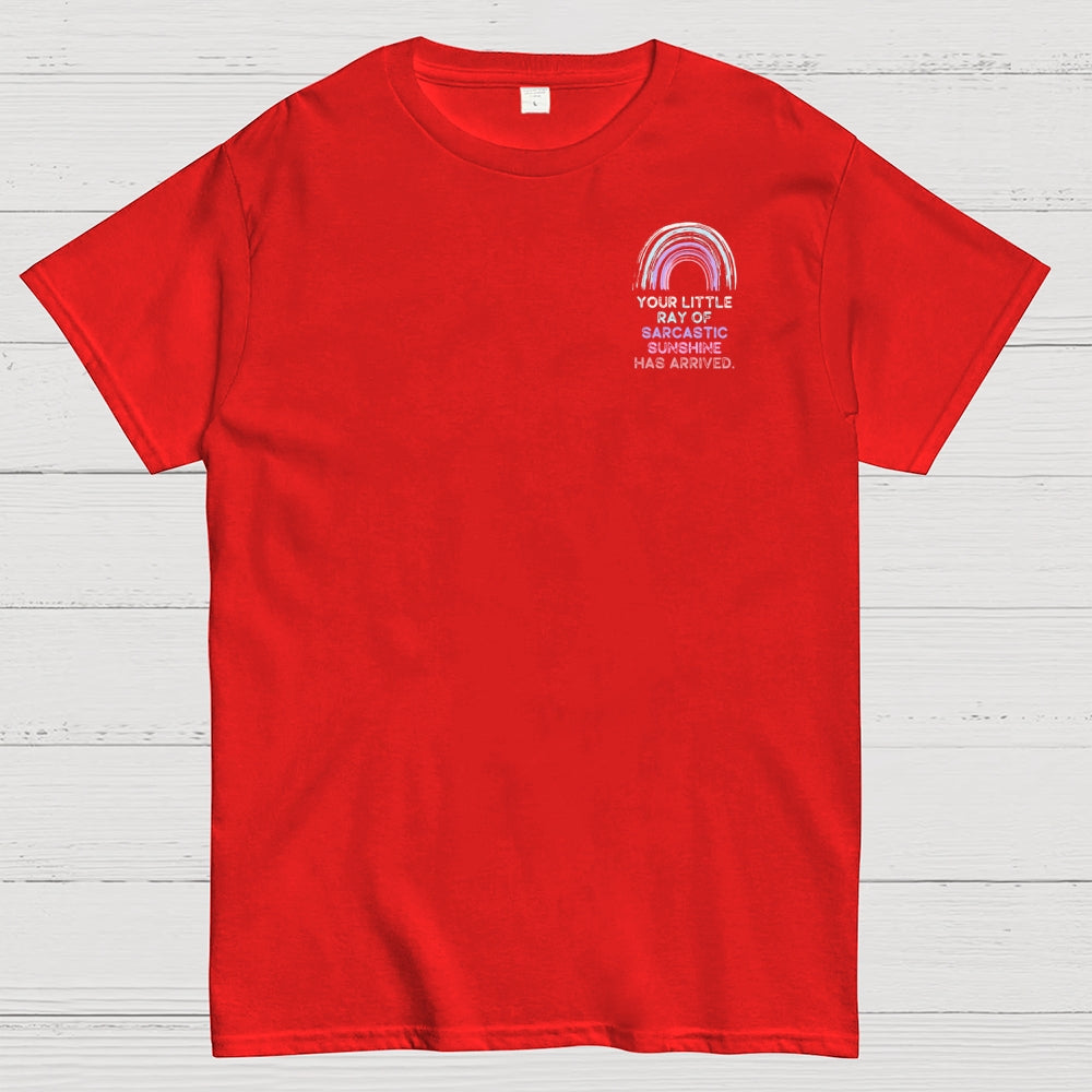 Your Little Ray of Sarcastic Sunshine Has Arrived Front And Back Printing  T-Shirt