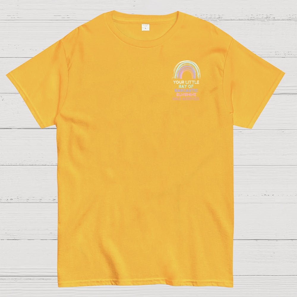 Your Little Ray of Sarcastic Sunshine Has Arrived Front And Back Printing  T-Shirt