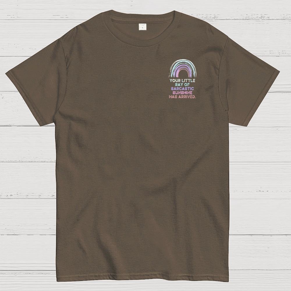 Your Little Ray of Sarcastic Sunshine Has Arrived Front And Back Printing  T-Shirt