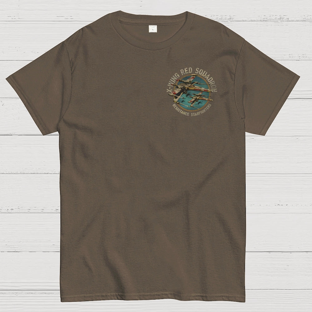 Planetary Battles X-Wing Squadron Faded Portrait  Front And Back Printing  T-Shirt