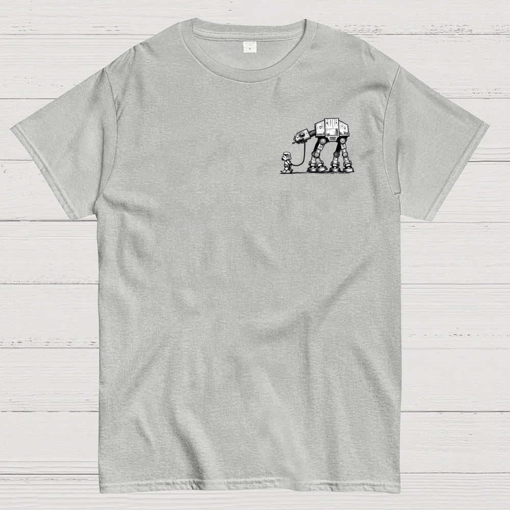 Empire Robot Dog-Planetary Battles Front And Back Printing  T-Shirt