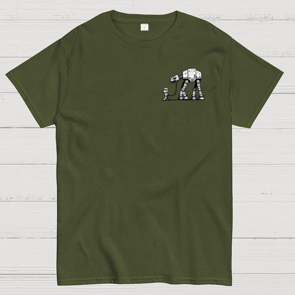Empire Robot Dog-Planetary Battles Front And Back Printing  T-Shirt