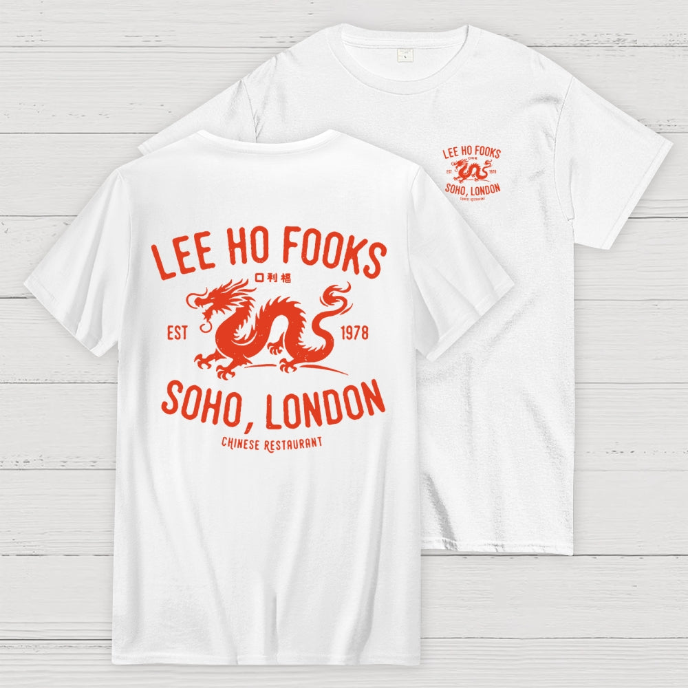 Lee Ho Fooks Vintage Resto Front And Back Printing  T-Shirt