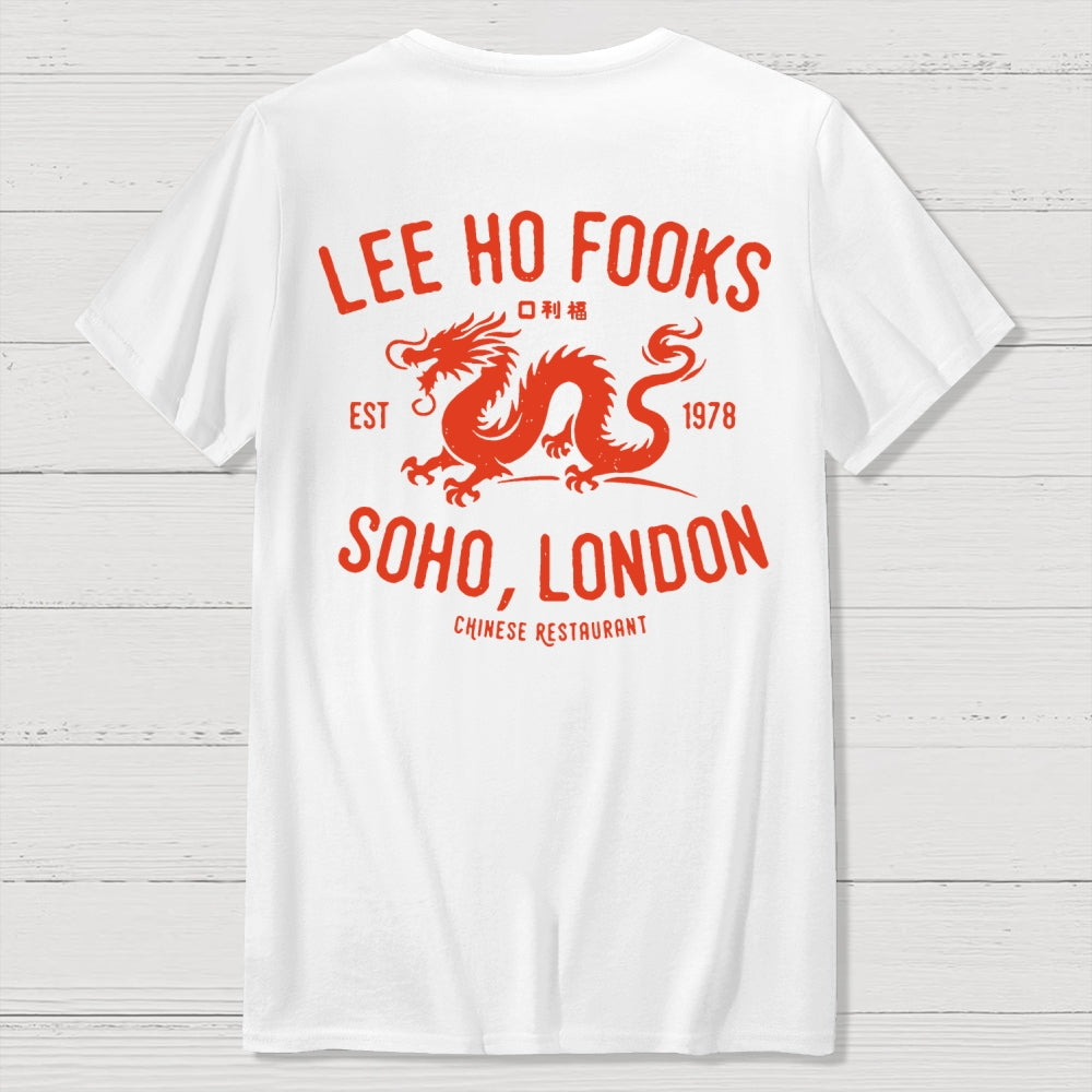 Lee Ho Fooks Vintage Resto Front And Back Printing  T-Shirt