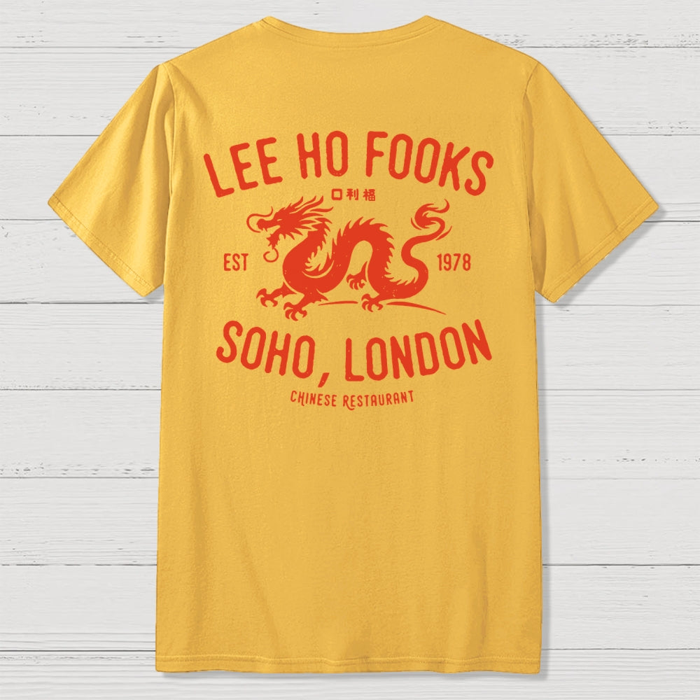 Lee Ho Fooks Vintage Resto Front And Back Printing  T-Shirt