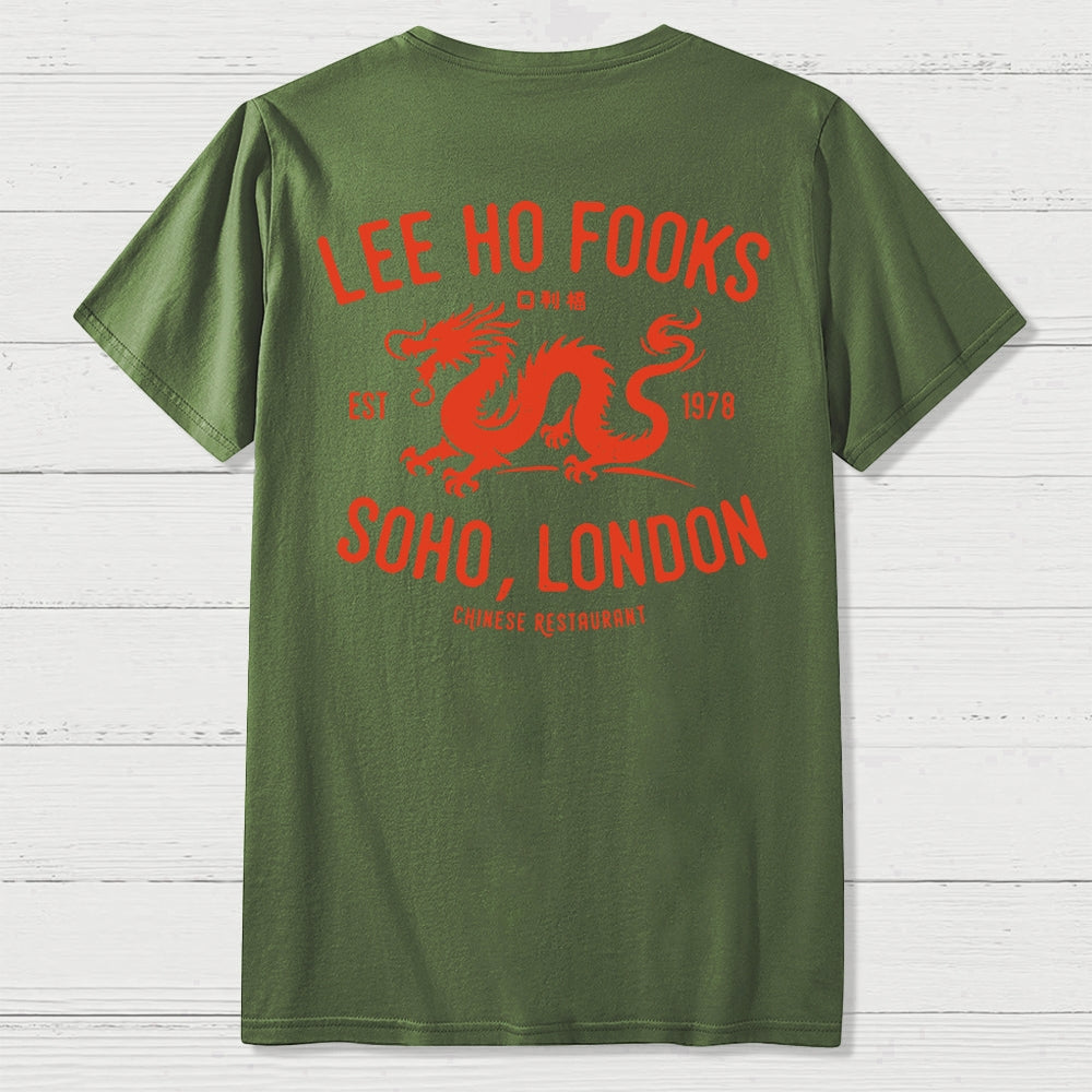 Lee Ho Fooks Vintage Resto Front And Back Printing  T-Shirt