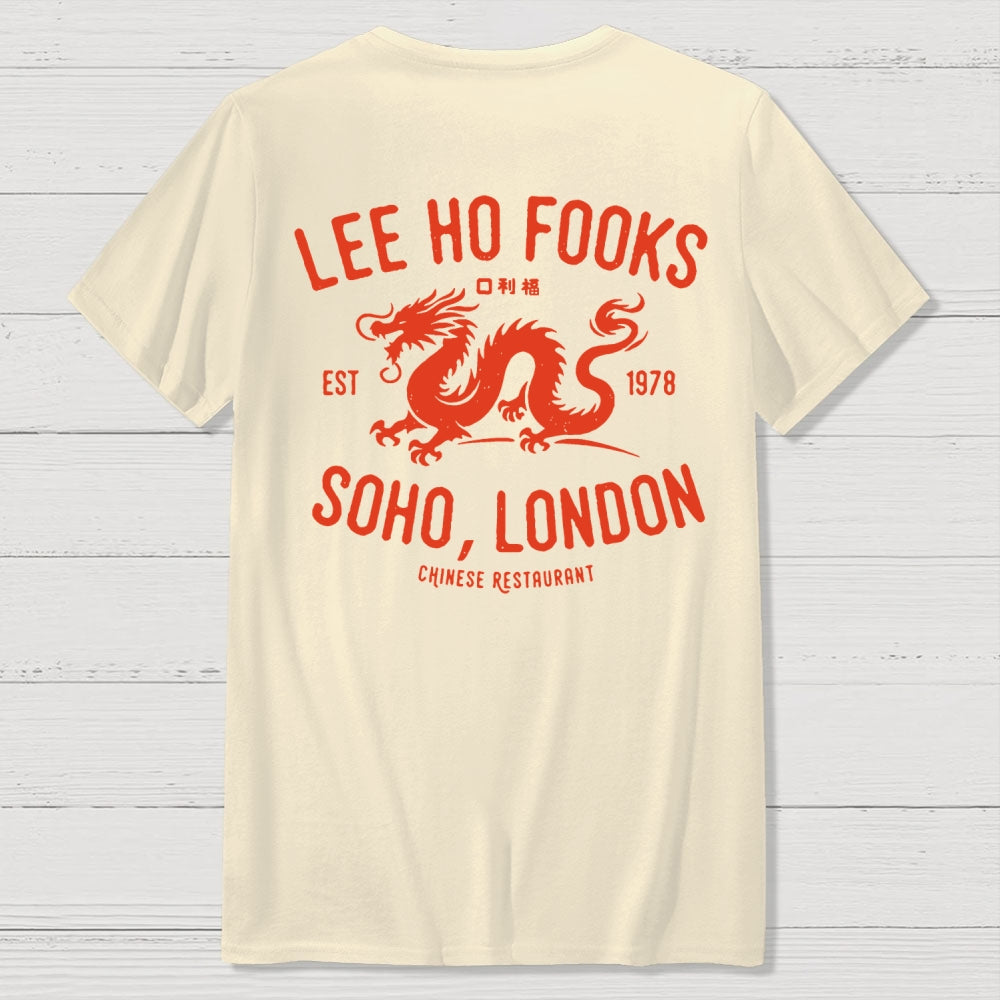 Lee Ho Fooks Vintage Resto Front And Back Printing  T-Shirt