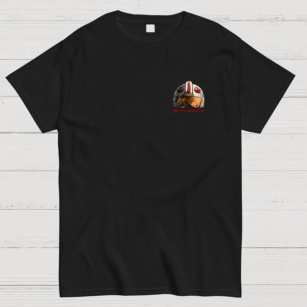 Red Five Standing By Front And Back Printing  T-Shirt