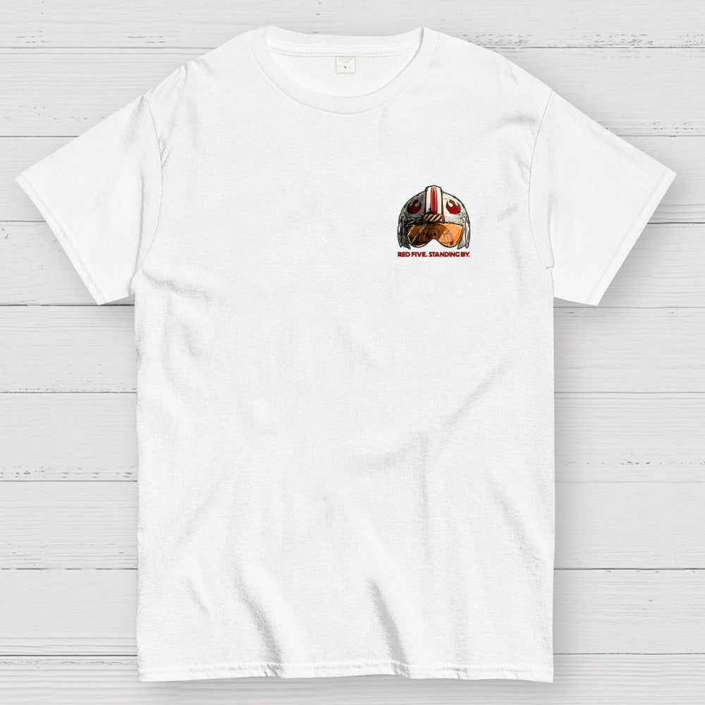 Red Five Standing By Front And Back Printing  T-Shirt