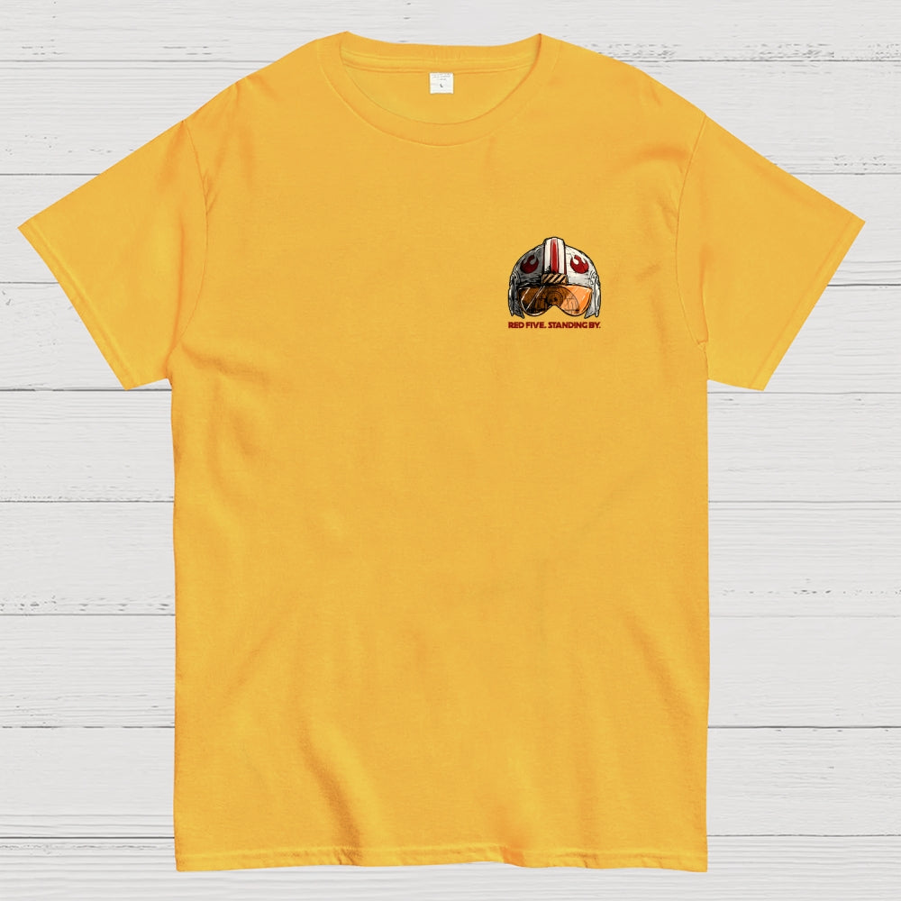 Red Five Standing By Front And Back Printing  T-Shirt