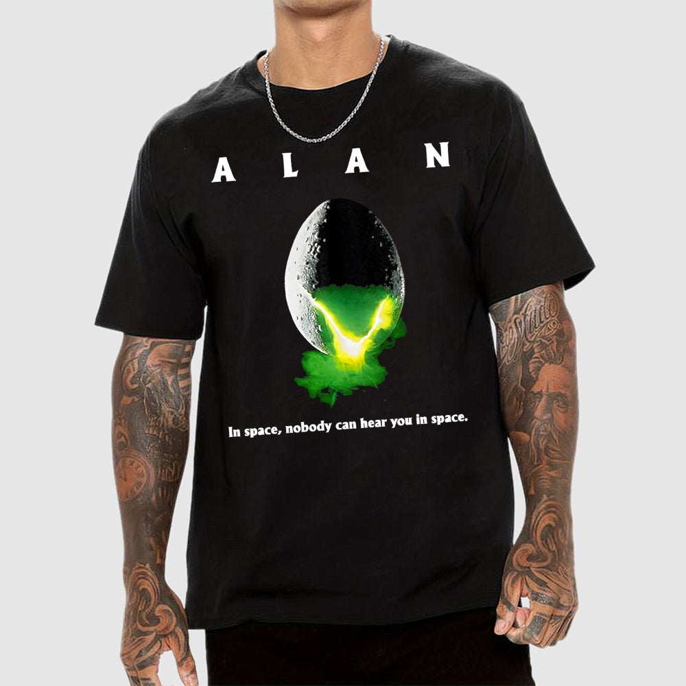 Alan In Space Nobody Can Hear You In Space Unisex  T-Shirt