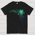 Blue Tech Element Print Unisex  T-Shirt