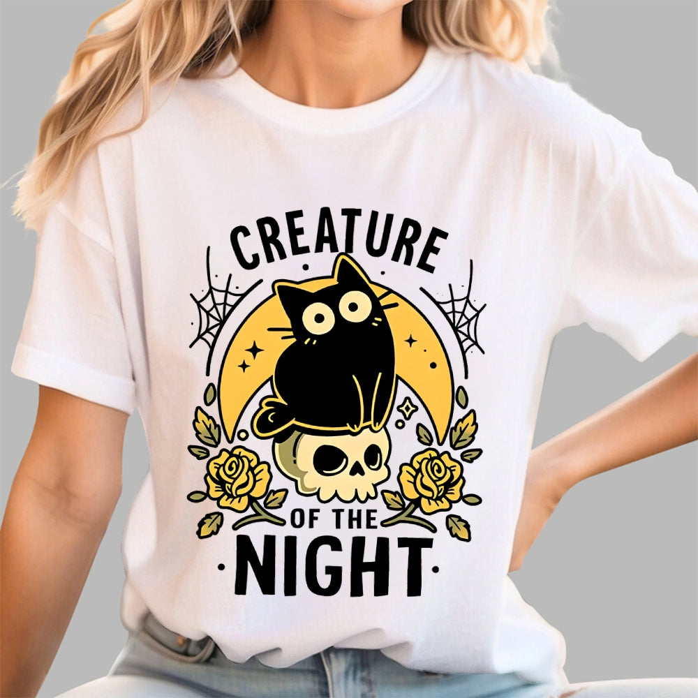 Gothic Night Cat Unisex  T-Shirt