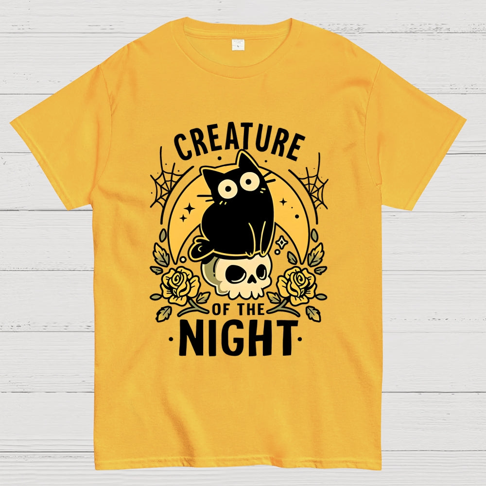 Gothic Night Cat Unisex  T-Shirt