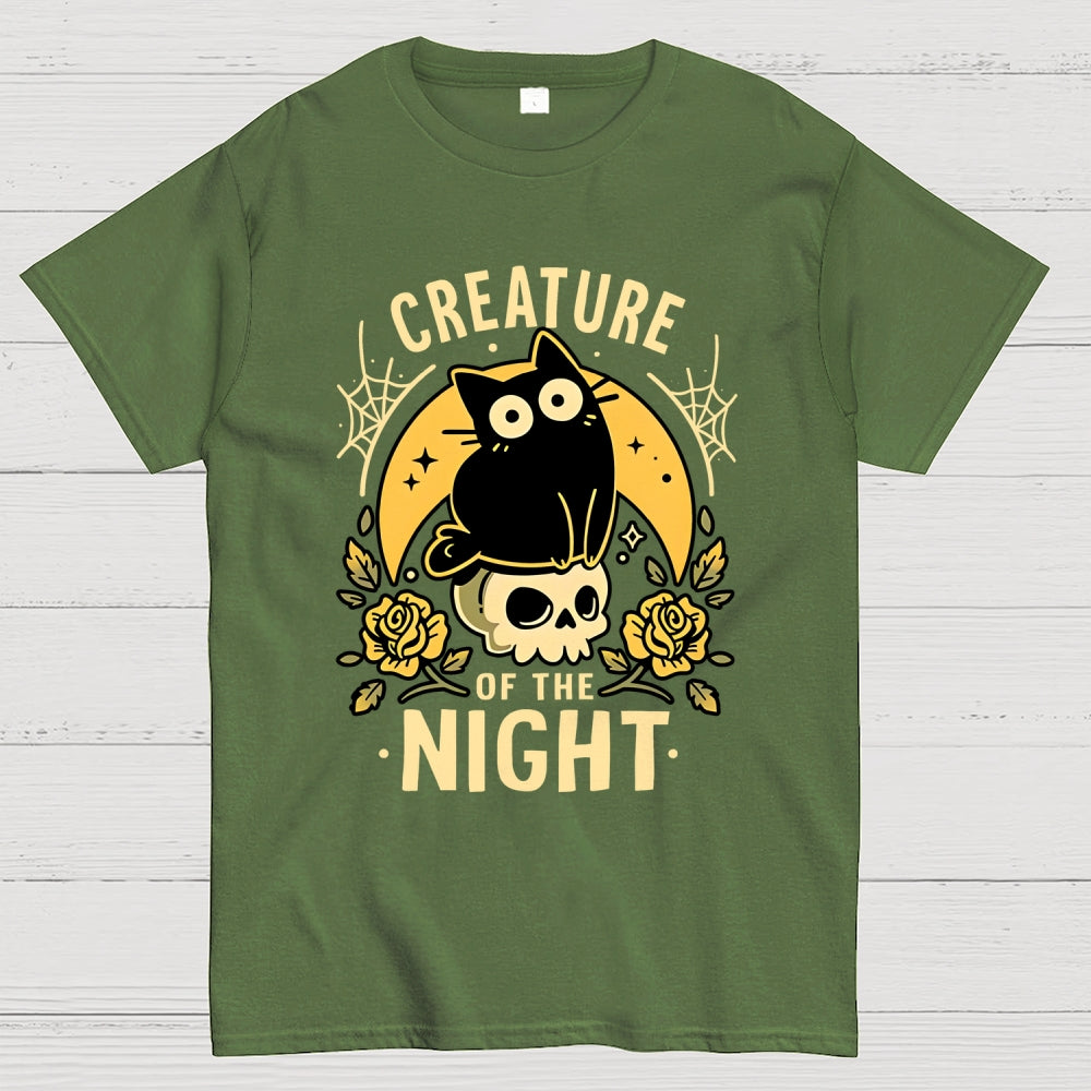 Gothic Night Cat Unisex  T-Shirt