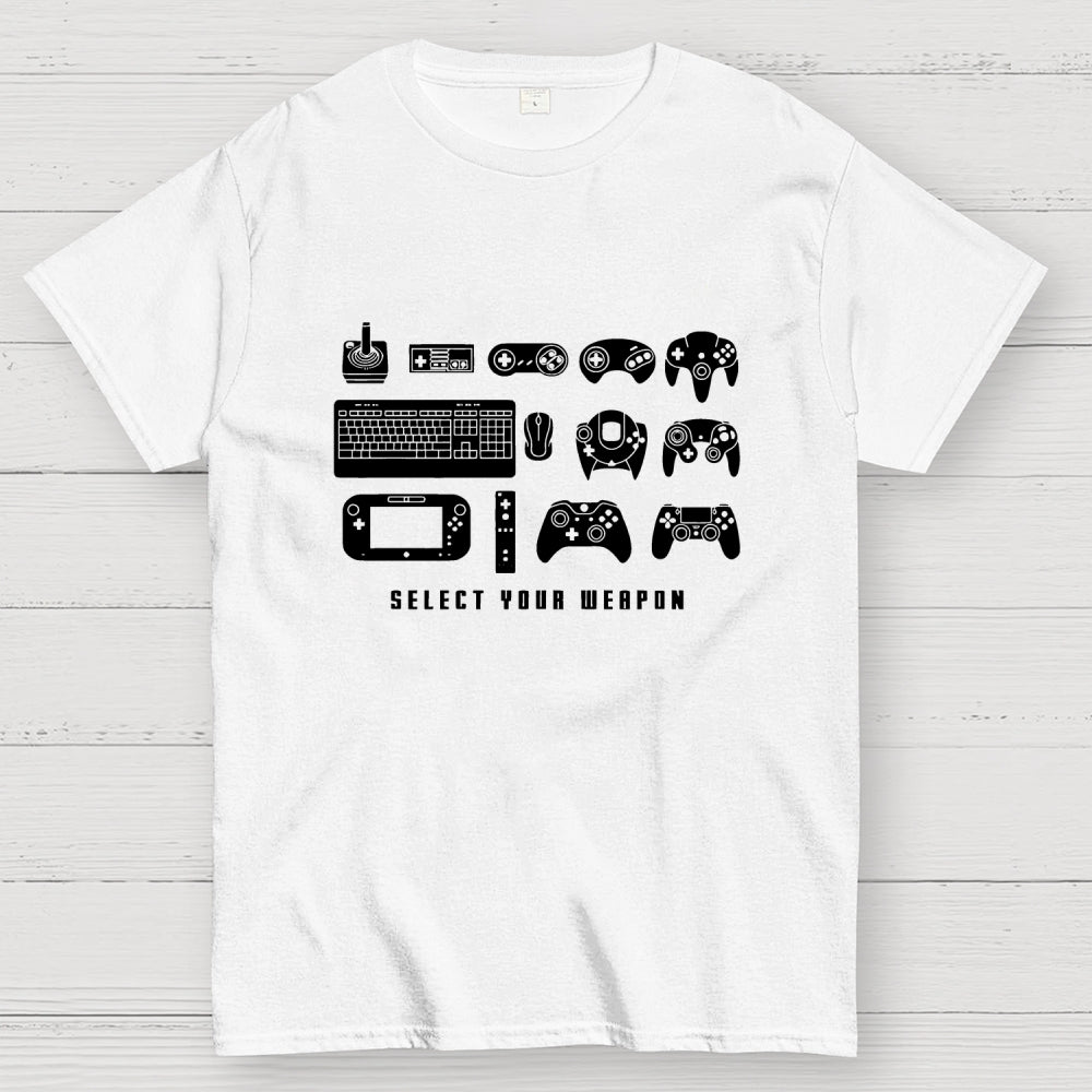 Select Your Weapon Game Controllers  T-Shirt