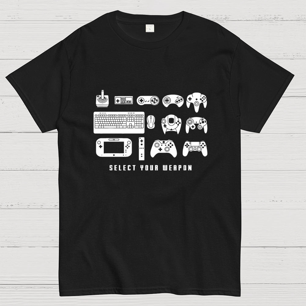 Select Your Weapon Game Controllers  T-Shirt