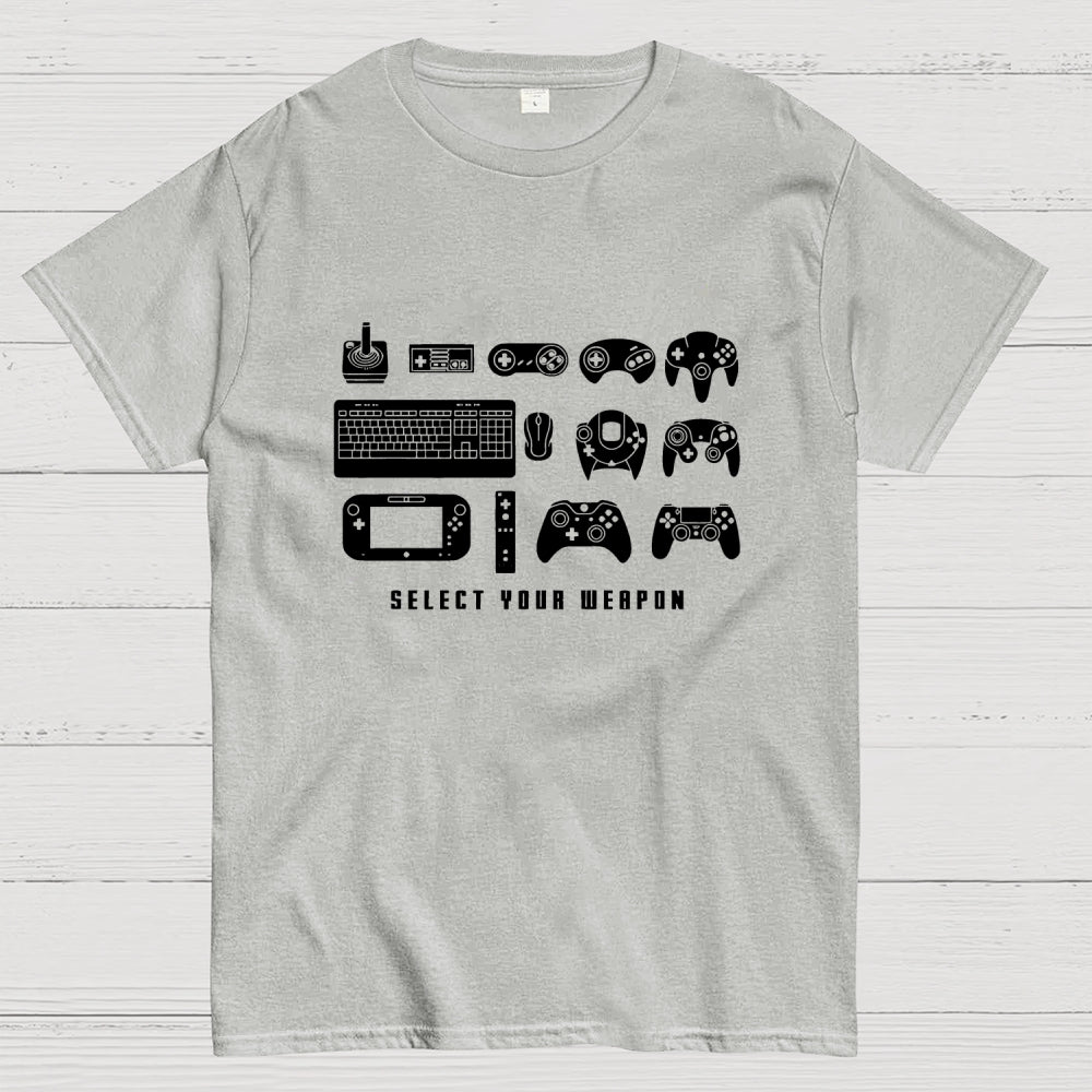 Select Your Weapon Game Controllers  T-Shirt