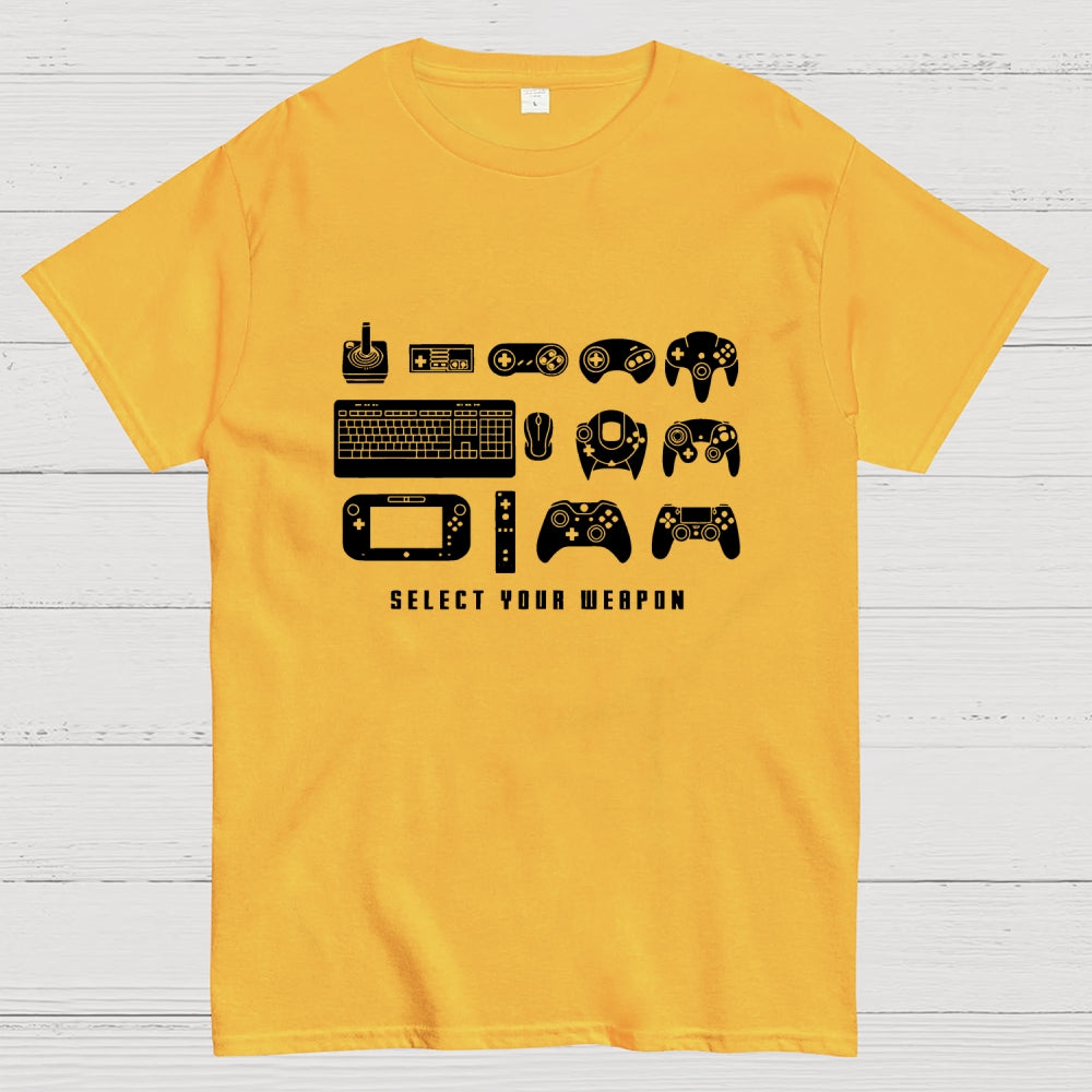 Select Your Weapon Game Controllers  T-Shirt