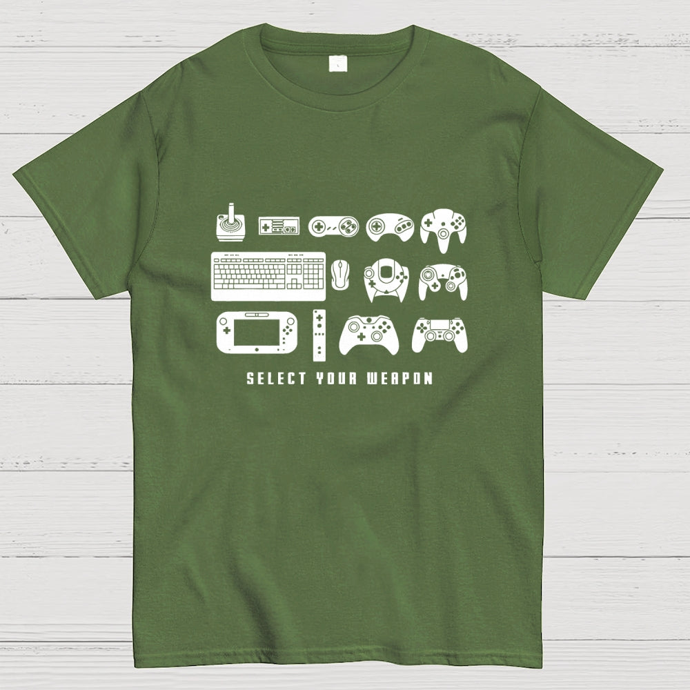 Select Your Weapon Game Controllers  T-Shirt